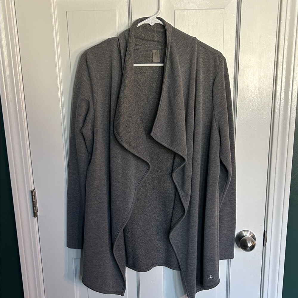 Danskin Charcoal Open Front Cardigan